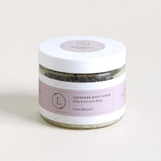 Lizush Body Salt Scrub, 9 oz - Lavender - lily & onyx