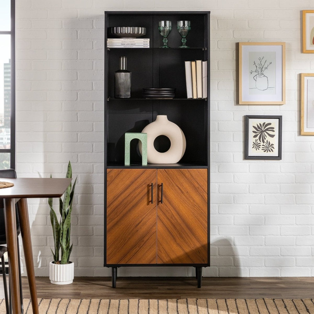 Walker Edison Bookmatch Hampton Bookshelf - lily & onyx