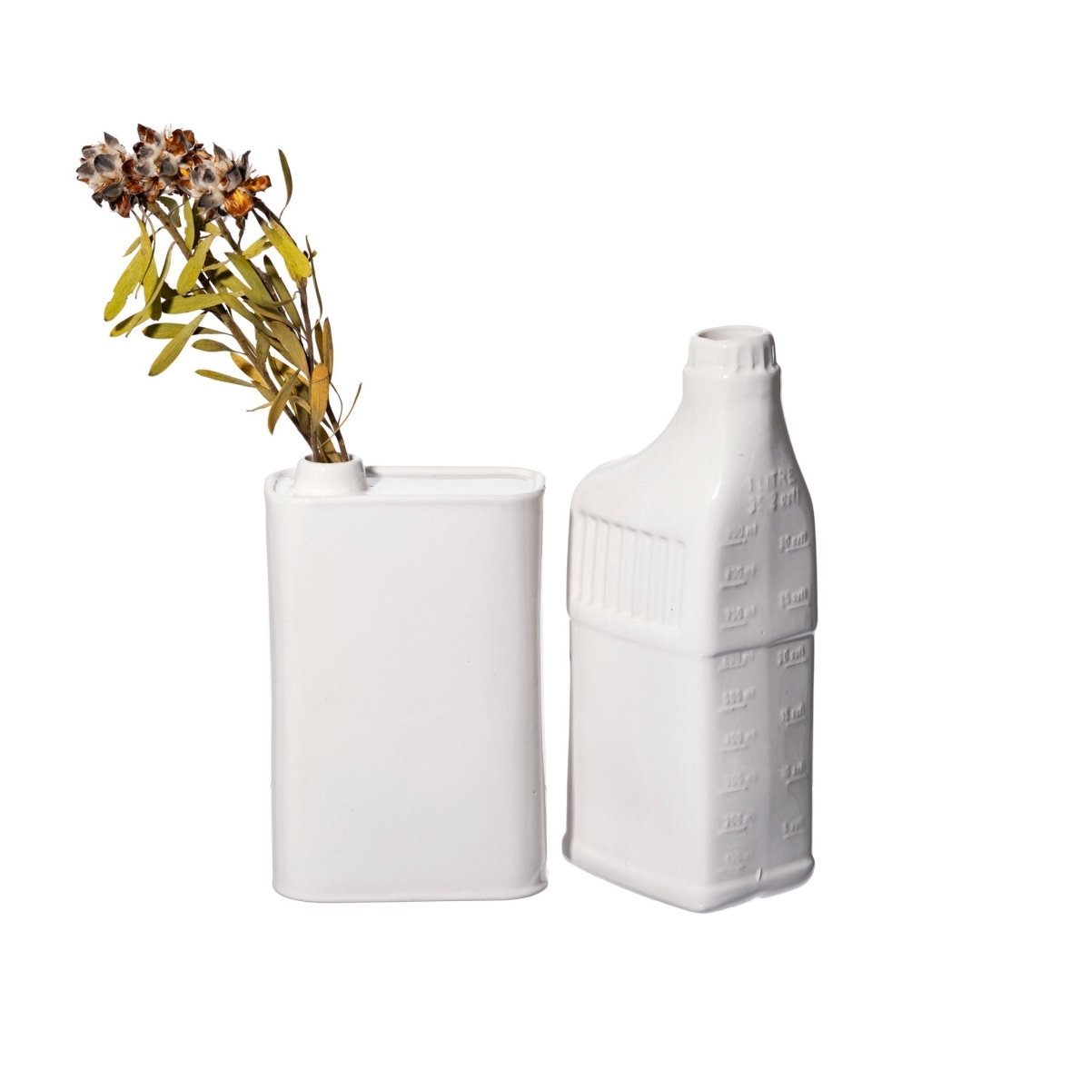 puebco Bottle Shaped Ceramic Flower Vase - lily & onyx