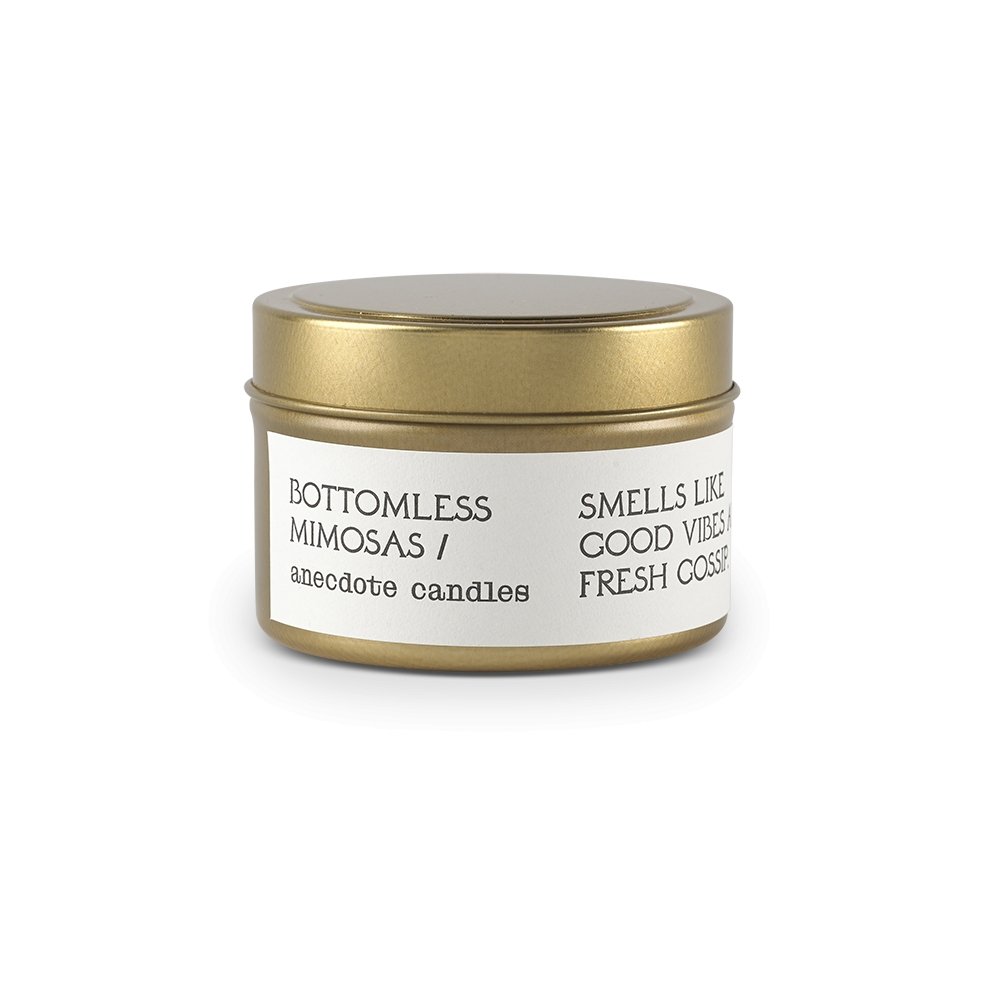 Anecdote Candles Bottomless Mimosas | 3.4 Oz Travel Tin Candle | Citrus & Bergamot - lily & onyx