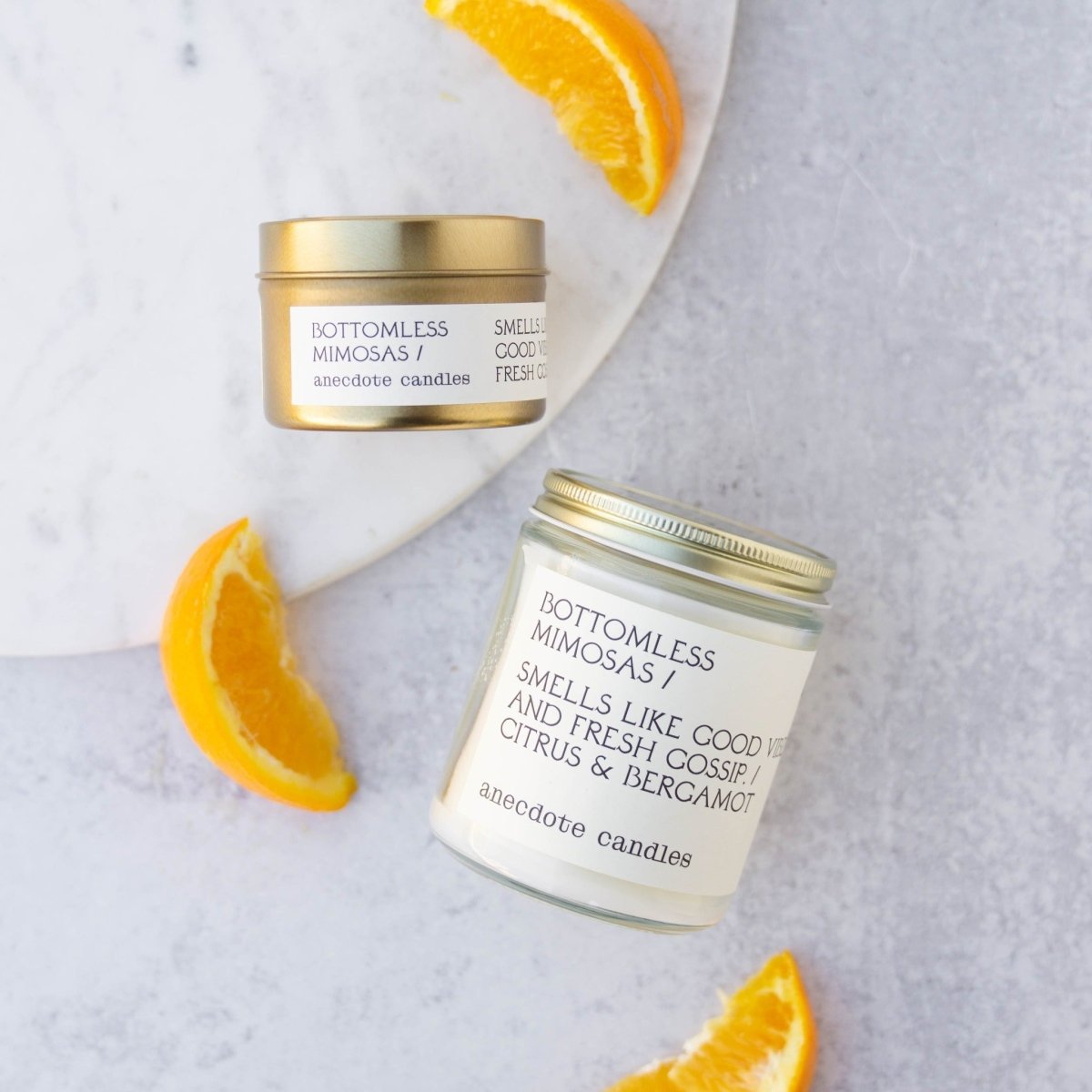 Anecdote Candles Bottomless Mimosas | 7.8 Oz Glass Candle | Citrus & Bergamot - lily & onyx