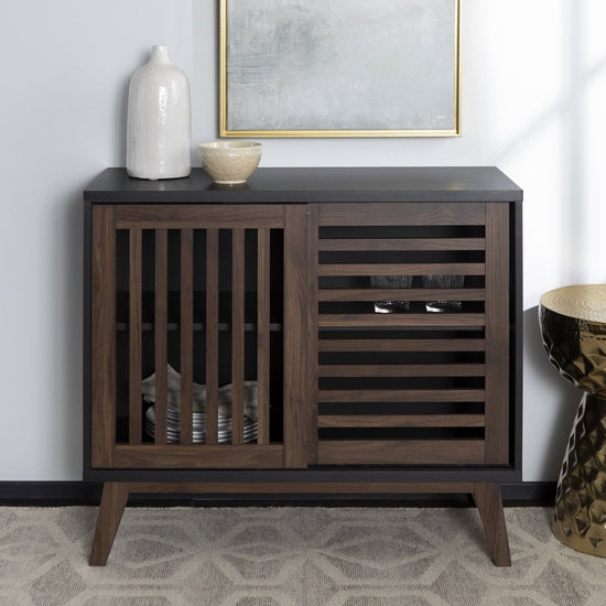 Walker Edison Bowie Modern Sliding Slat Door Accent Cabinet - lily & onyx