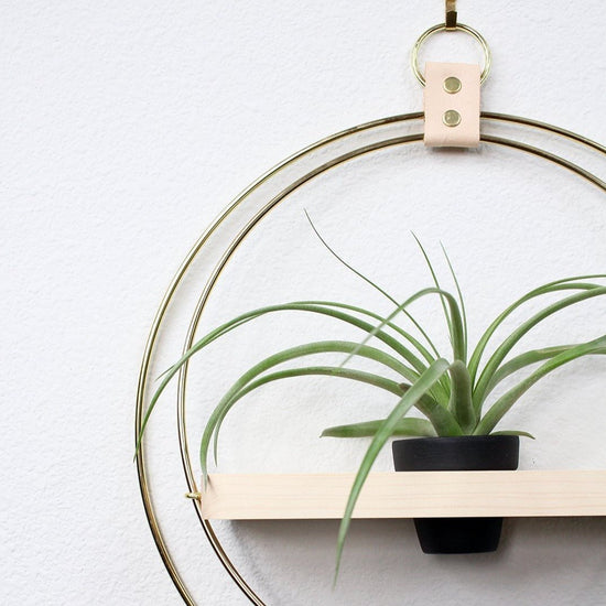 Braid & Wood Design Studio Hanging Ring Plant Shelf - lily & onyx