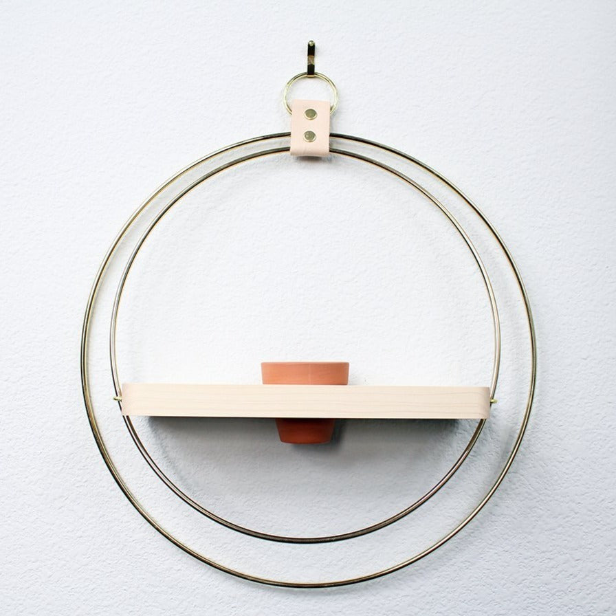 
                      
                        Braid & Wood Design Studio Hanging Ring Plant Shelf - lily & onyx
                      
                    