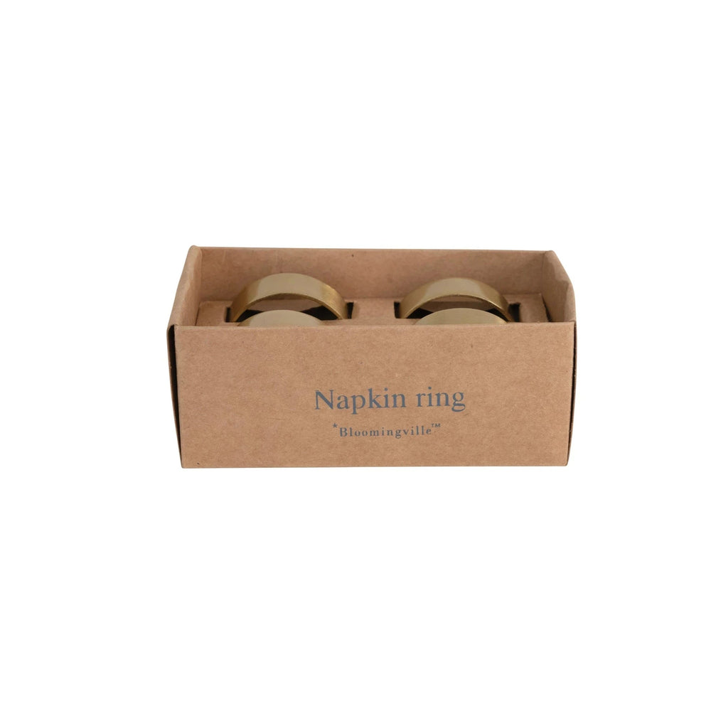 
                      
                        Bloomingville Brass Napkin Rings, Set of 4 - lily & onyx
                      
                    
