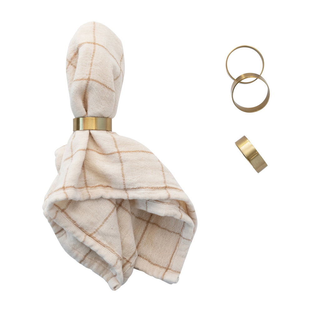 
                      
                        Bloomingville Brass Napkin Rings, Set of 4 - lily & onyx
                      
                    