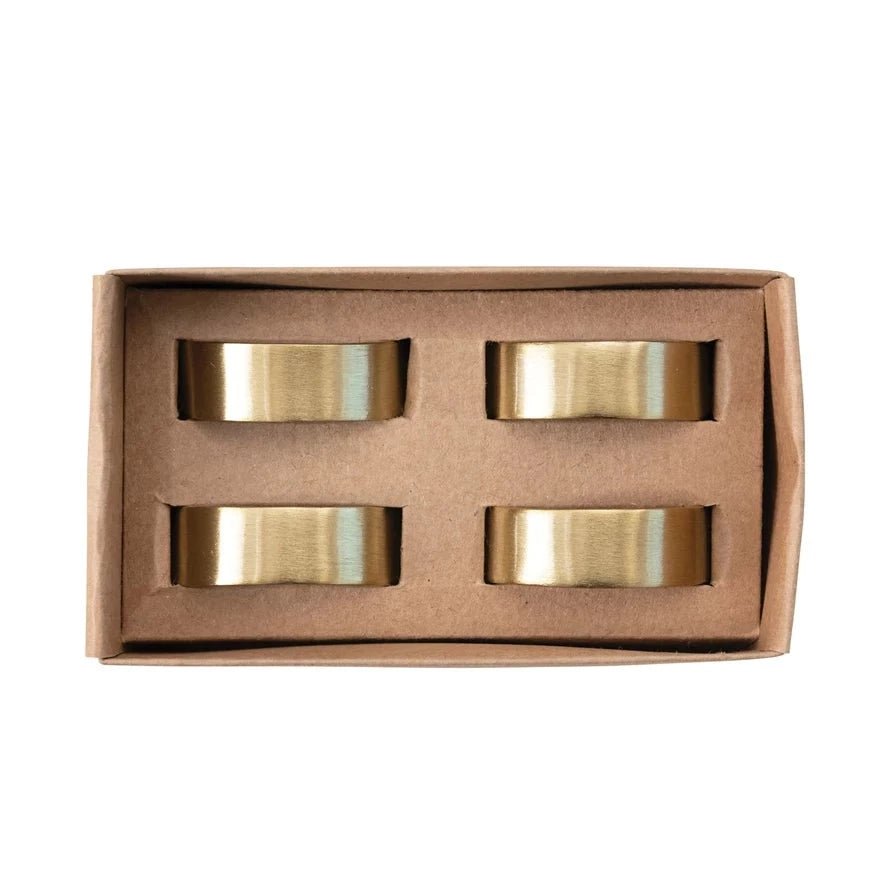 
                      
                        Bloomingville Brass Napkin Rings, Set of 4 - lily & onyx
                      
                    