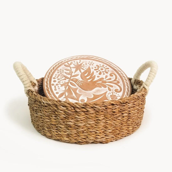 KORISSA Bread Warmer & Basket, Bird Round - lily & onyx
