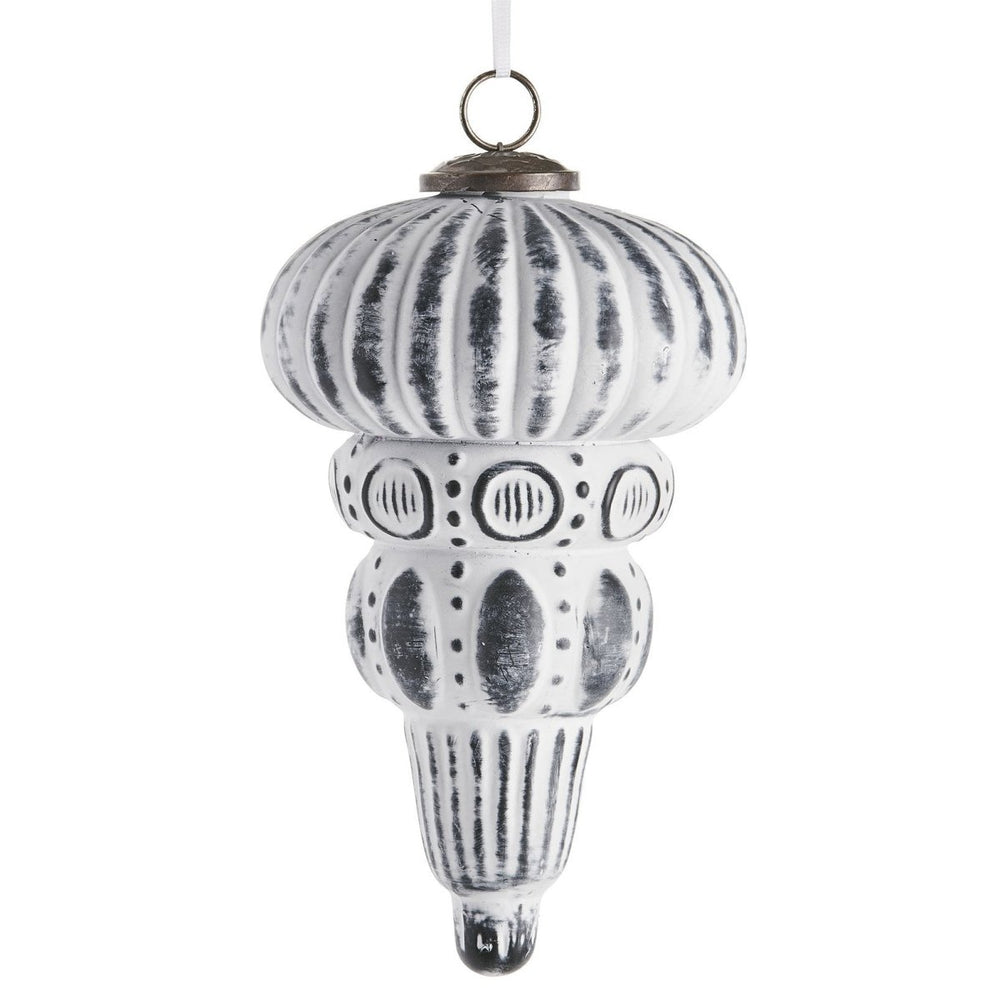 The Breckenridge™ 8 Inch Glass Ornament - Larvik against a white background