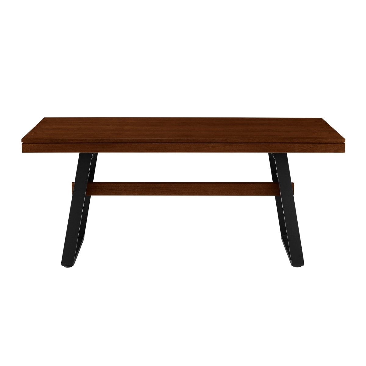 Walker Edison Brickell Modern Industrial Bridge-Leg Dining Table - lily & onyx