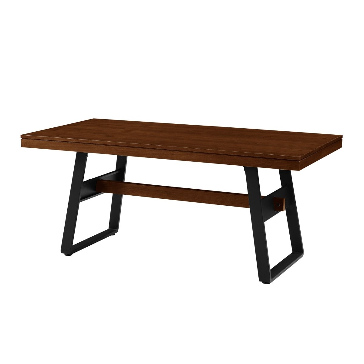 Walker Edison Brickell Modern Industrial Bridge-Leg Dining Table - lily & onyx