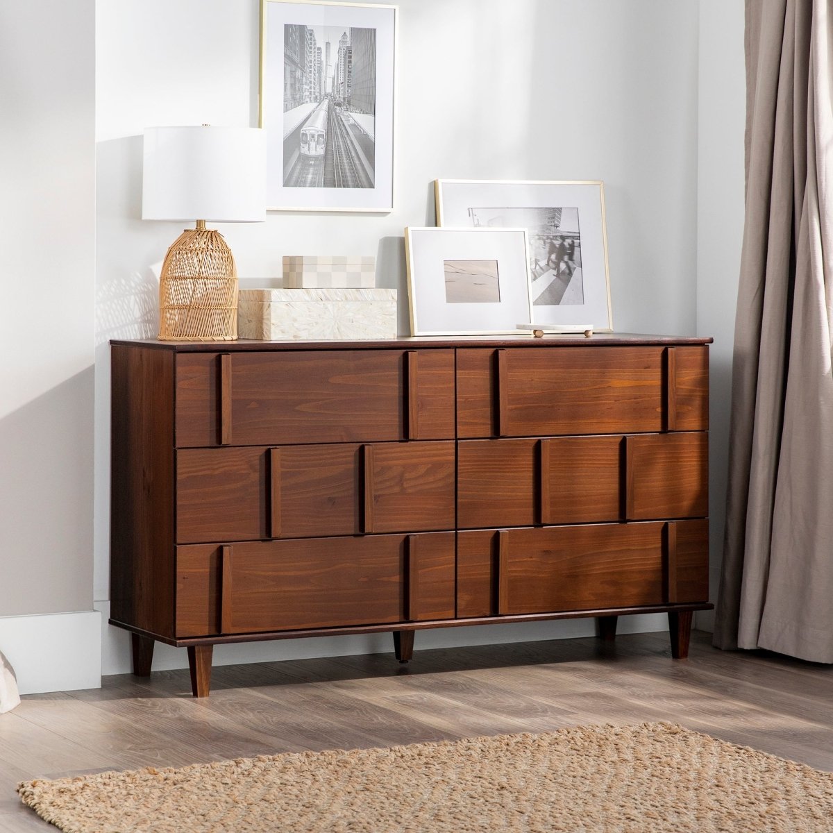 Walker Edison Bronx Modern Solid Wood Dresser - lily & onyx