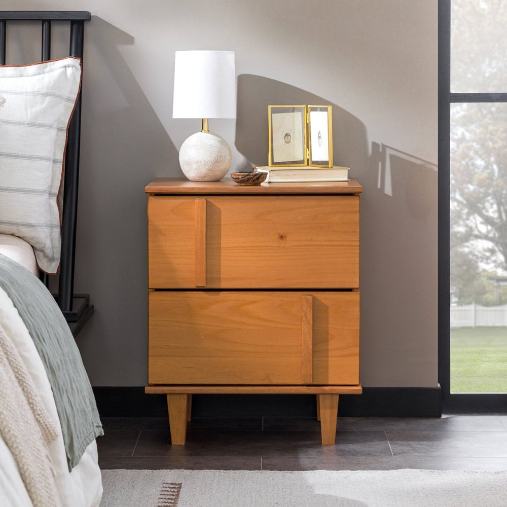 Walker Edison Bronx Modern Solid Wood Nightstand - lily & onyx