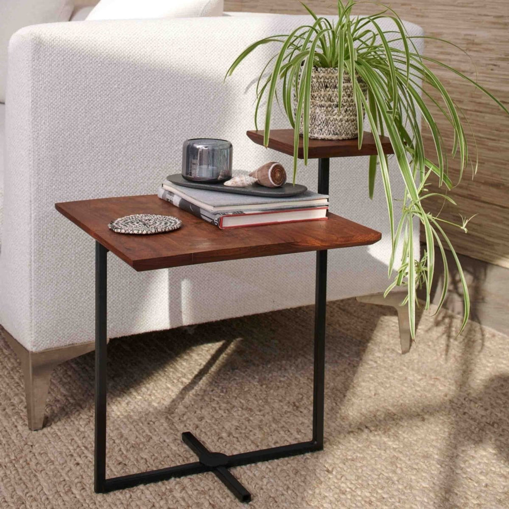 texxture Brooklyn Acacia Wood Side Table - lily & onyx