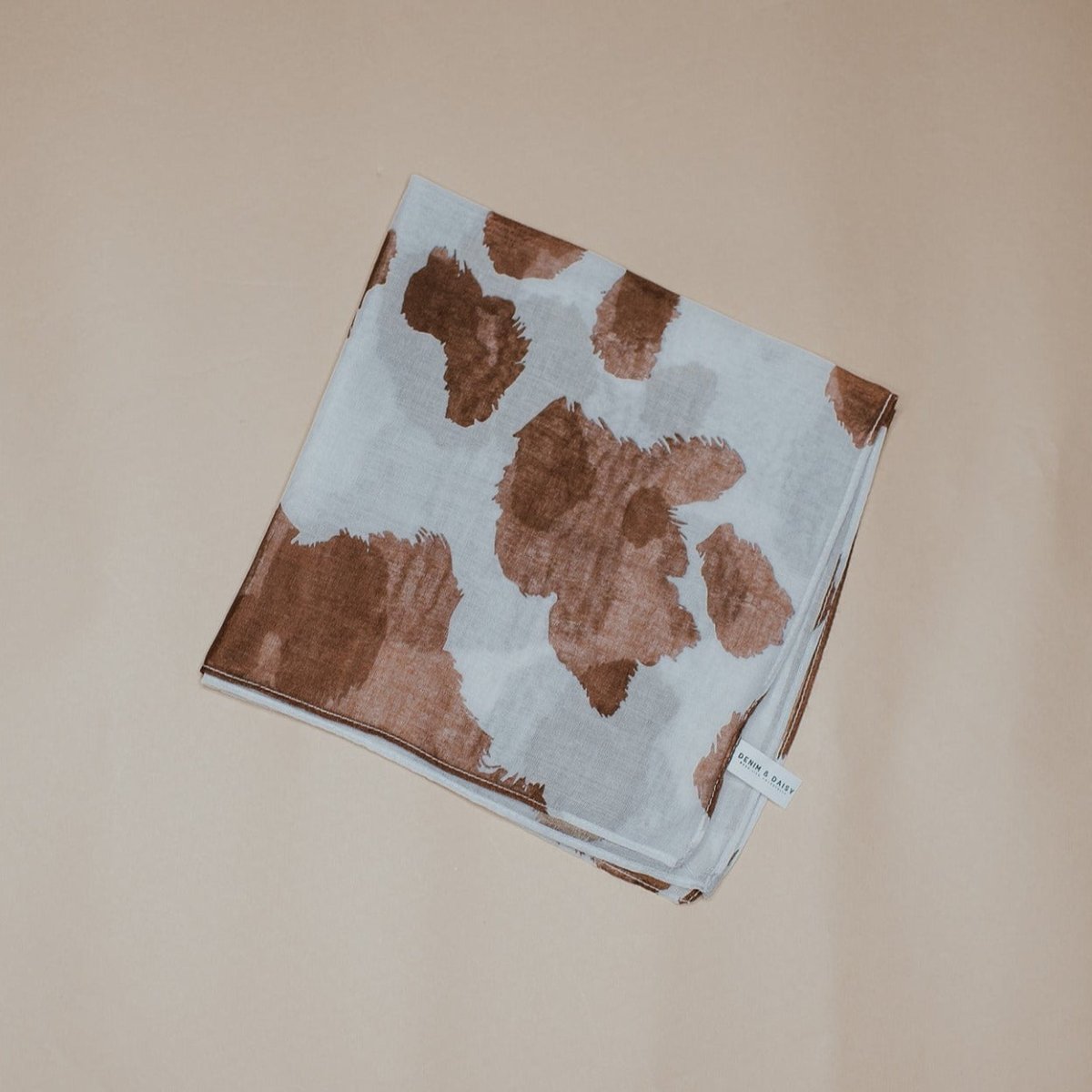 Load image into Gallery viewer, Denim &amp;amp; Daisy Brown Cow Bandana - lily &amp;amp; onyx
