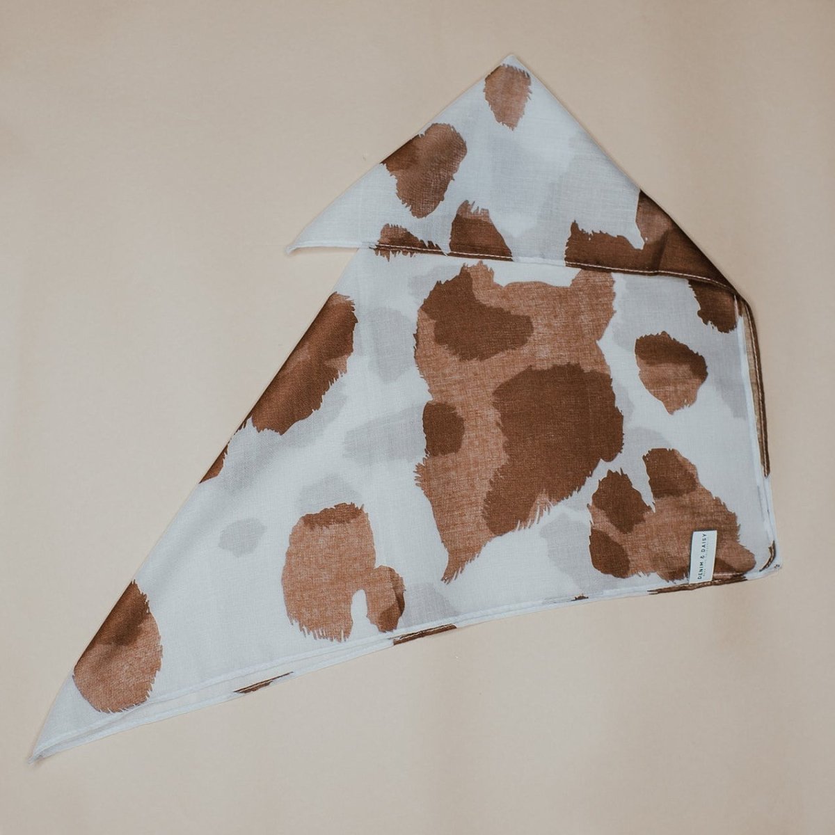 Load image into Gallery viewer, Denim &amp;amp; Daisy Brown Cow Bandana - lily &amp;amp; onyx
