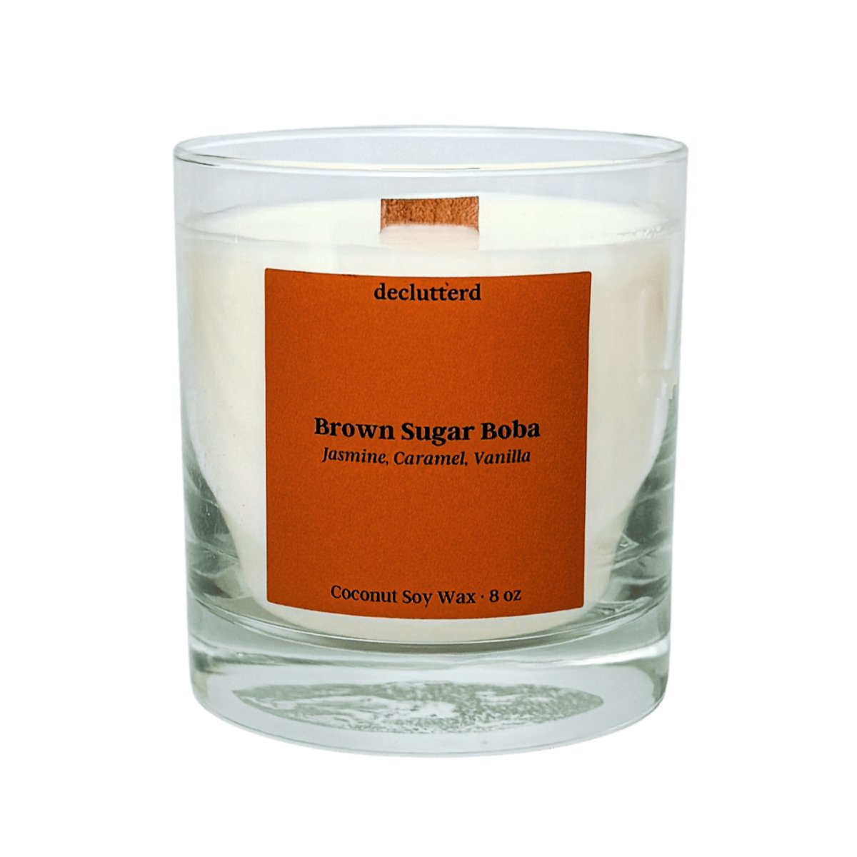 declutterd Brown Sugar Boba Wood Wick Candle - lily & onyx