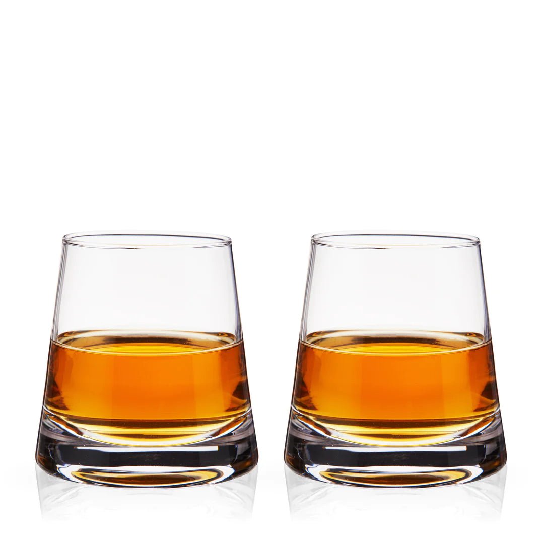 Viski Admiral Crystal Whiskey Tumbler Set of 2 - Premium Crystal