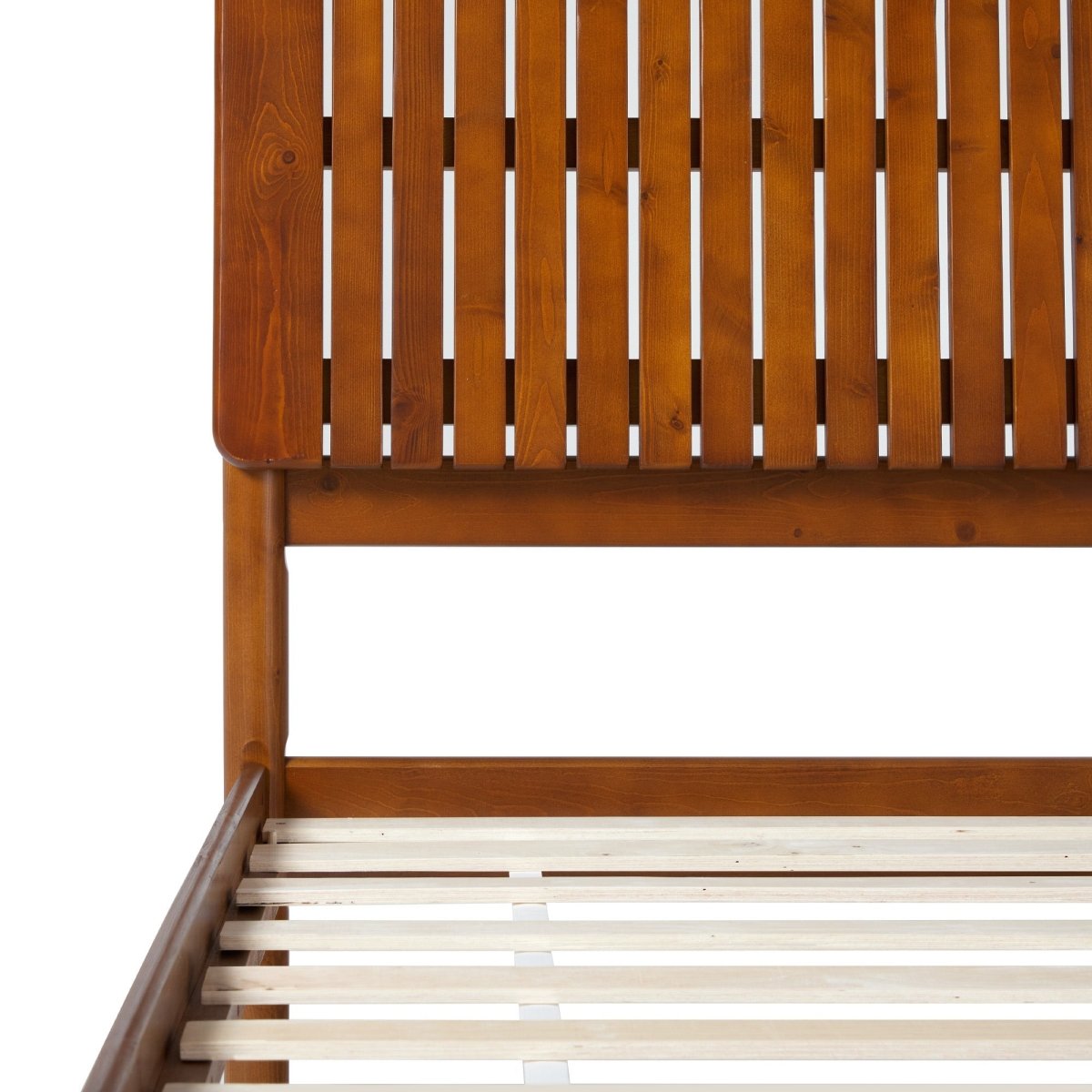 Walker Edison Callen Slatted Headboard Mid-Century Modern Solid Wood Bed - lily & onyx