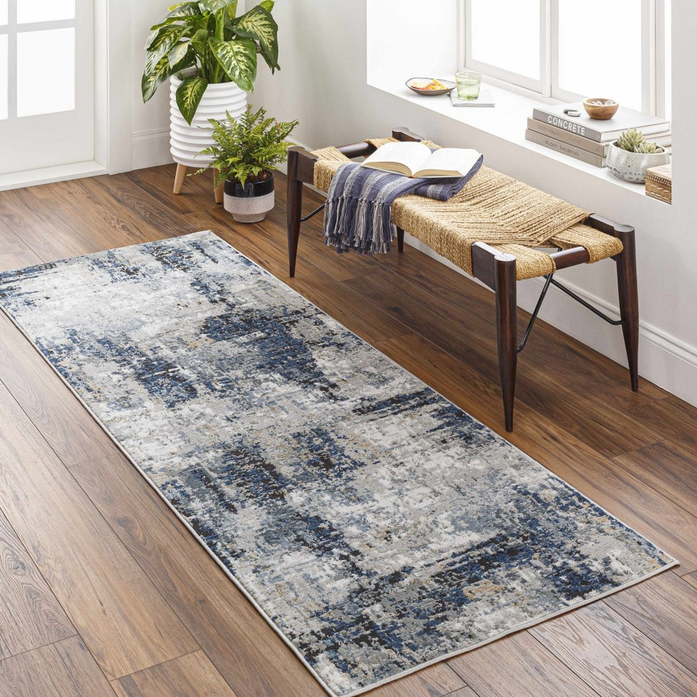 
                      
                        Hauteloom Campsall Gray & Blue Abstract Area Rug - lily & onyx
                      
                    