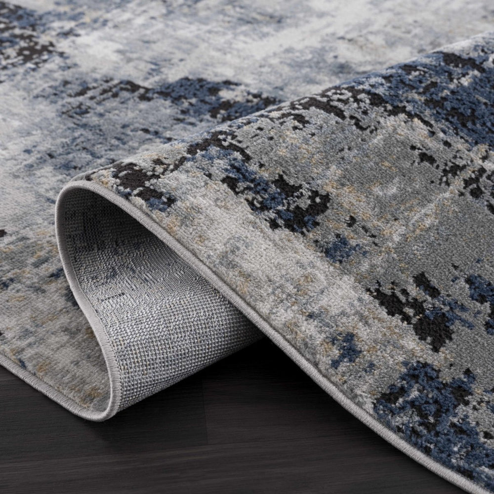 
                      
                        Hauteloom Campsall Gray & Blue Abstract Area Rug - lily & onyx
                      
                    