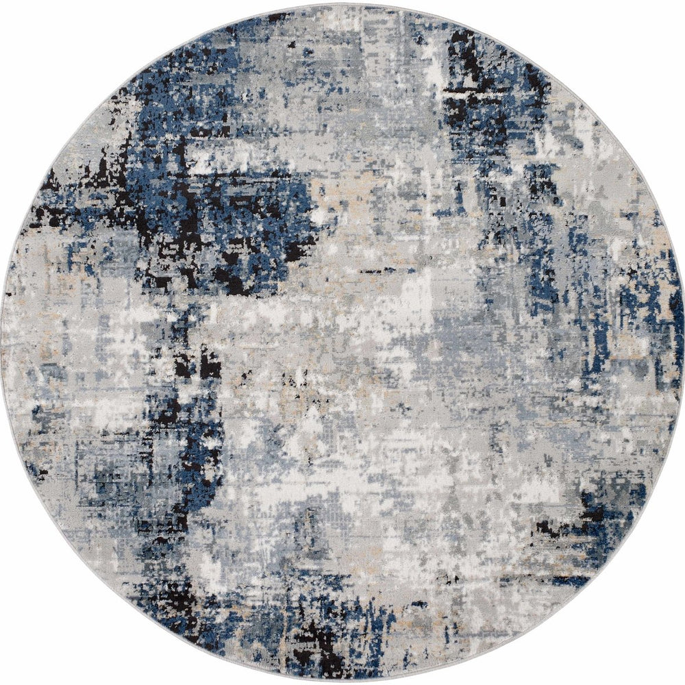 
                      
                        Hauteloom Campsall Gray & Blue Abstract Area Rug - lily & onyx
                      
                    