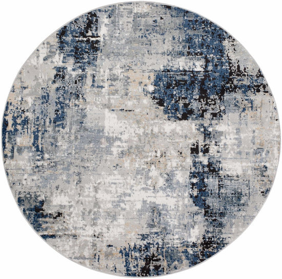 Load image into Gallery viewer, Hauteloom Campsall Gray &amp;amp; Blue Abstract Area Rug - lily &amp;amp; onyx
