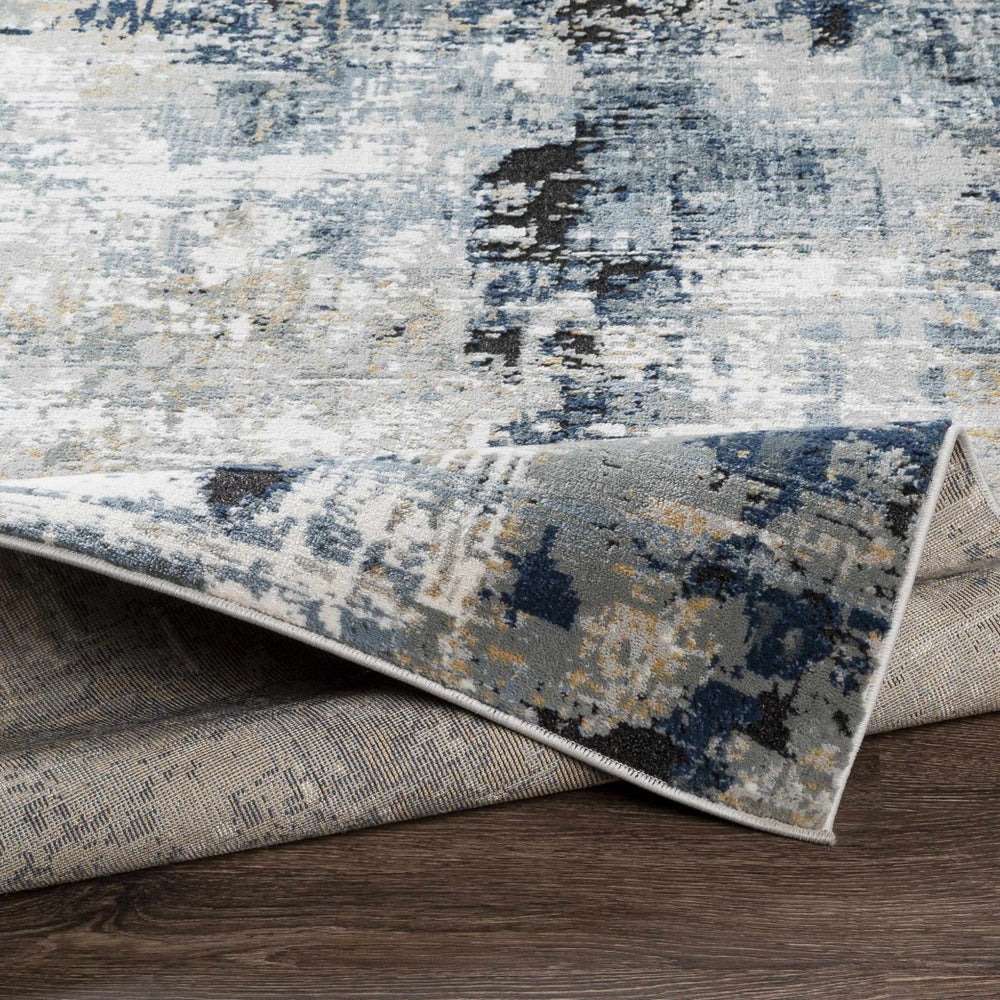 
                      
                        Hauteloom Campsall Gray & Blue Abstract Area Rug - lily & onyx
                      
                    