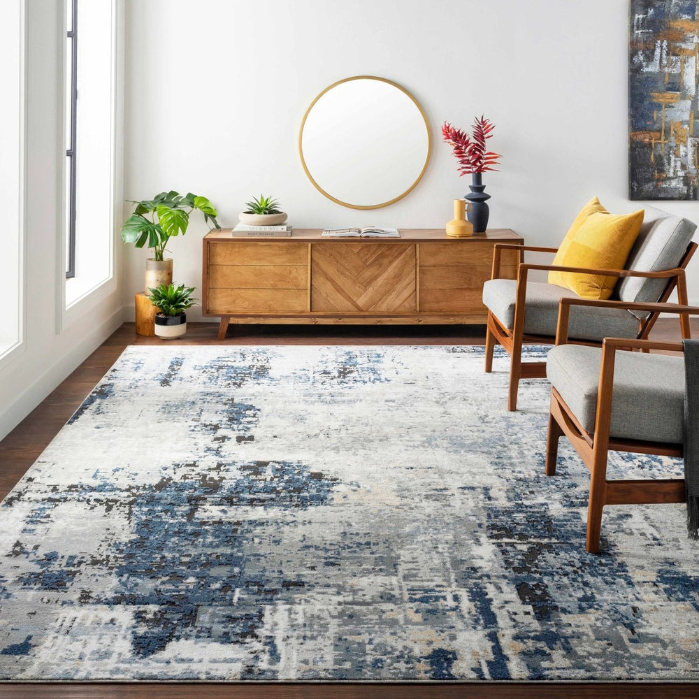 
                      
                        Hauteloom Campsall Gray & Blue Abstract Area Rug - lily & onyx
                      
                    