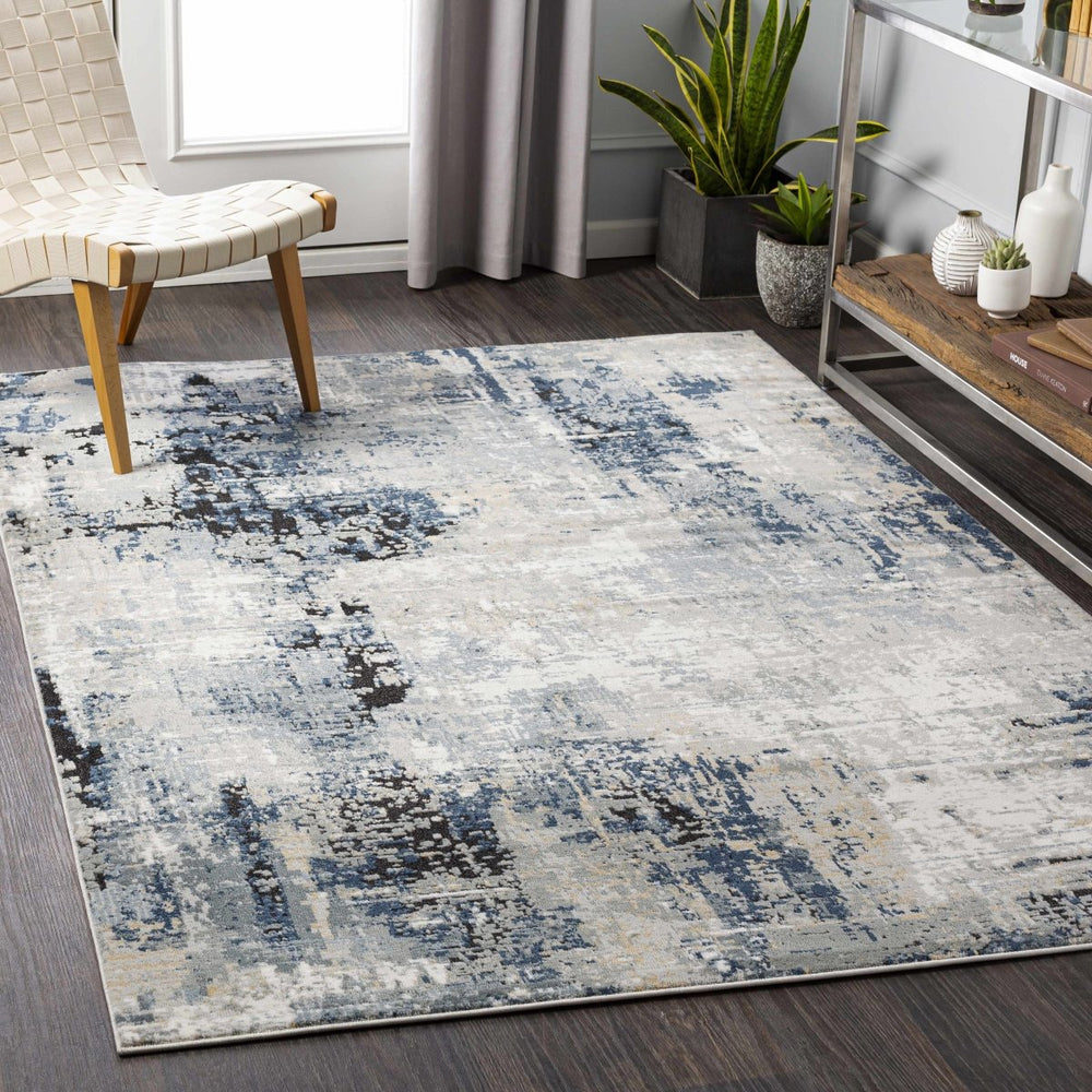 
                      
                        Hauteloom Campsall Gray & Blue Abstract Area Rug - lily & onyx
                      
                    