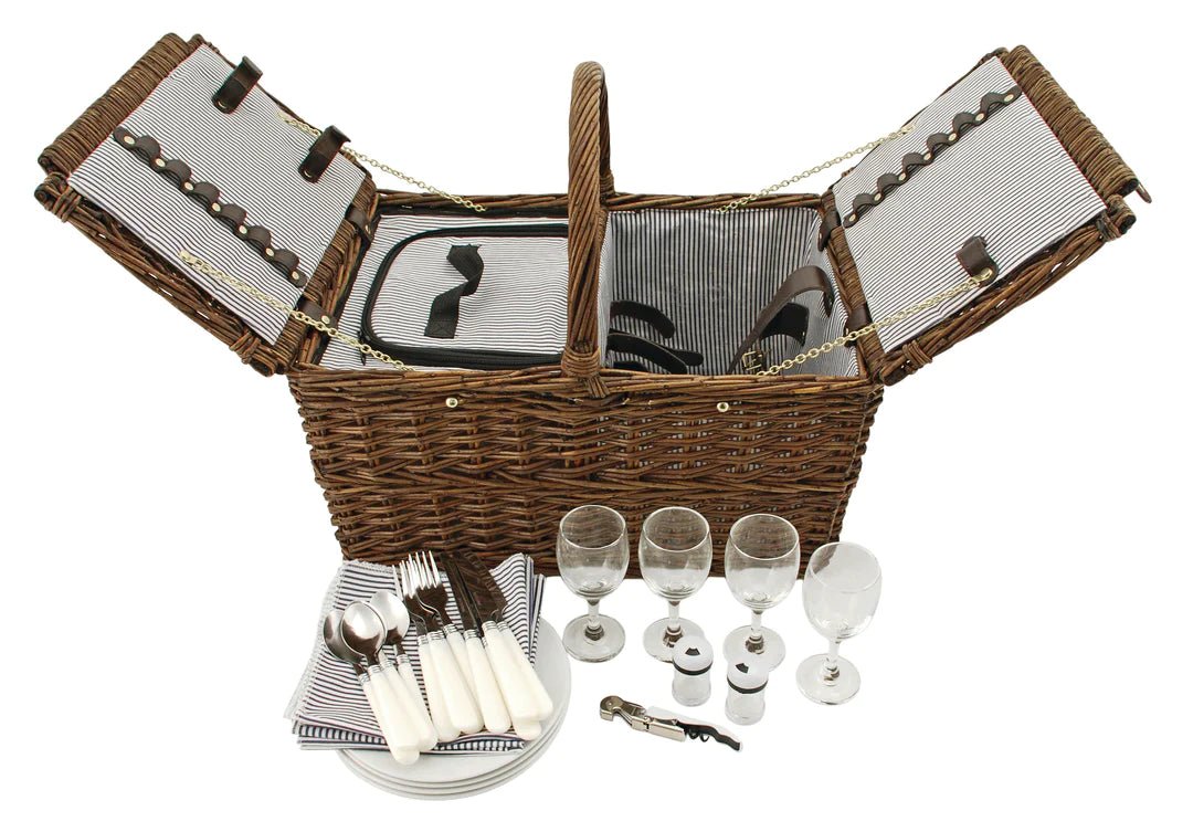 Twine Cape Cod Wicker Picnic Basket - lily & onyx