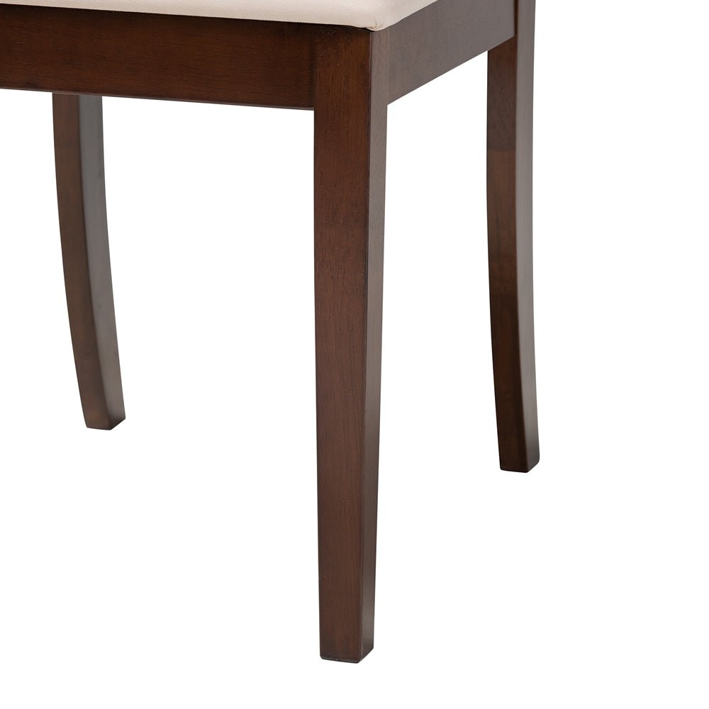 
                      
                        Baxton Studio Carola Mid-Century Modern Upholstered Fabric & Dark Brown Finished Wood 2-Piece Dining Chair Set - lily & onyx
                      
                    