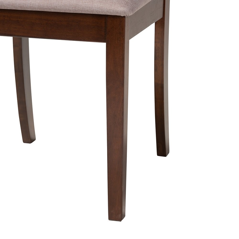 
                      
                        Baxton Studio Carola Mid-Century Modern Upholstered Fabric & Dark Brown Finished Wood 2-Piece Dining Chair Set - lily & onyx
                      
                    
