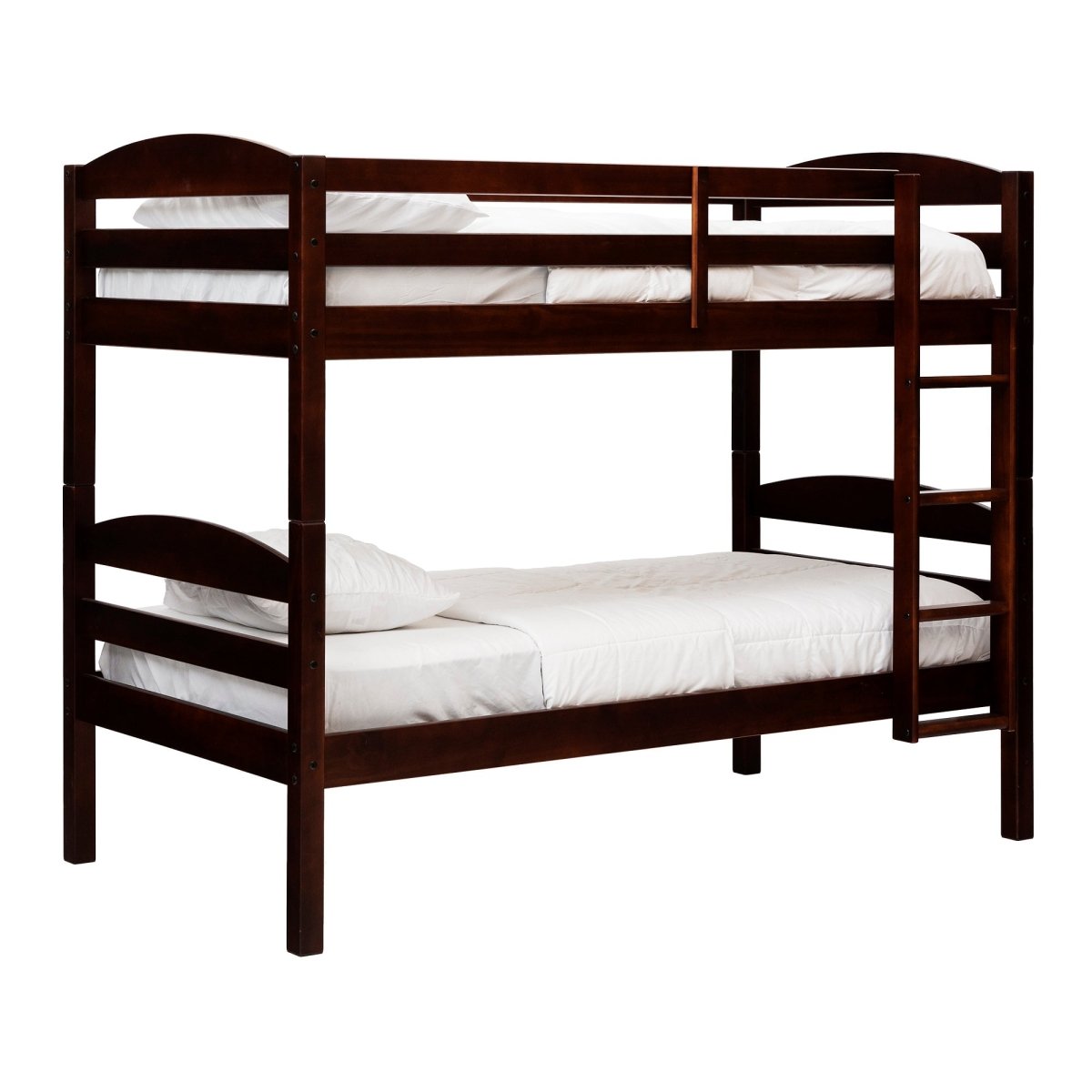 Walker Edison Carolina Transitional Solid Wood Twin-over-Twin Bunk Bed - lily & onyx