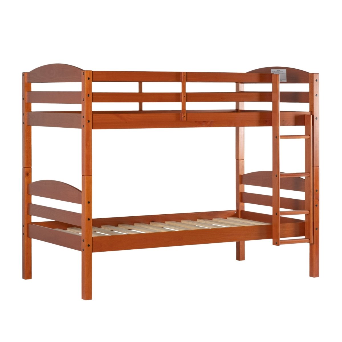 Walker Edison Carolina Transitional Solid Wood Twin-over-Twin Bunk Bed - lily & onyx