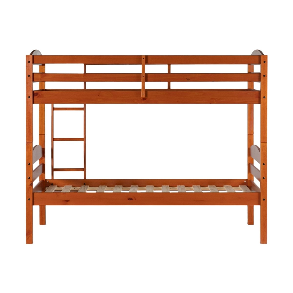 Walker Edison Carolina Transitional Solid Wood Twin-over-Twin Bunk Bed - lily & onyx