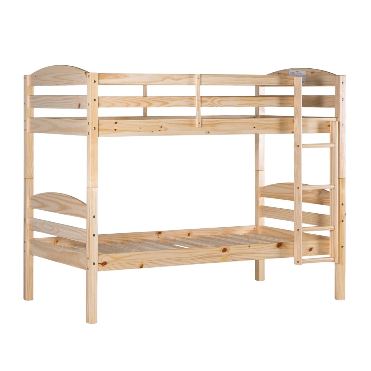 Walker Edison Carolina Transitional Solid Wood Twin-over-Twin Bunk Bed - lily & onyx