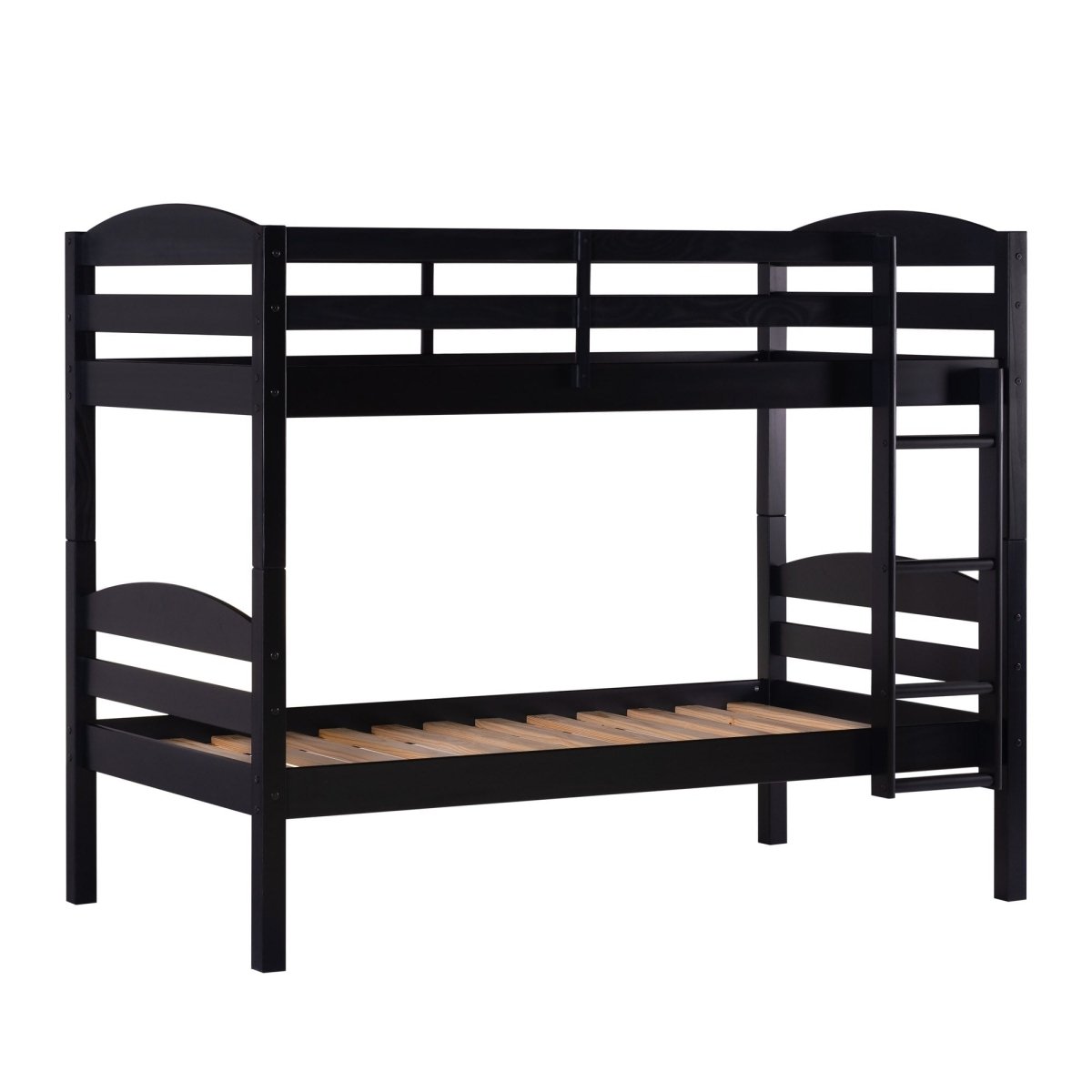 Walker Edison Carolina Transitional Solid Wood Twin-over-Twin Bunk Bed - lily & onyx