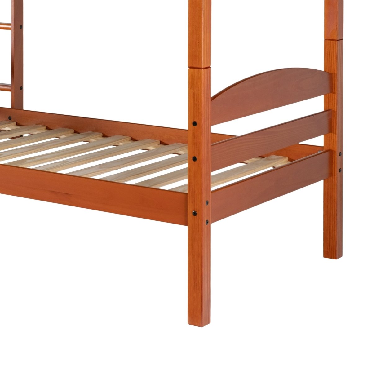 Walker Edison Carolina Transitional Solid Wood Twin-over-Twin Bunk Bed - lily & onyx