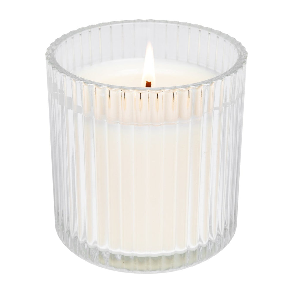 
                      
                        Sweet Water Decor Cashmere and Vanilla Soy Candle - Ribbed Glass Jar - 11 oz - lily & onyx
                      
                    