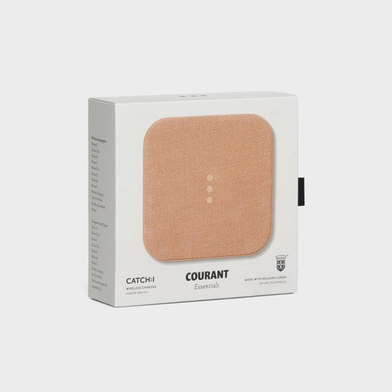 Courant Catch: 1 Essentials Single Device Wireless Charger in Belgian Linen - lily & onyx
