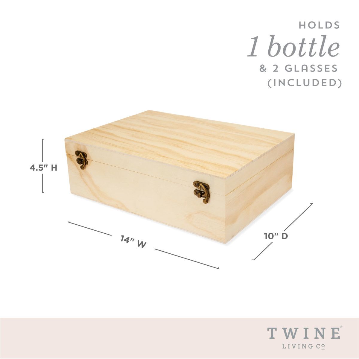 TRUE 'Celebrate' Wood Champagne Box with Set of Flutes - lily & onyx