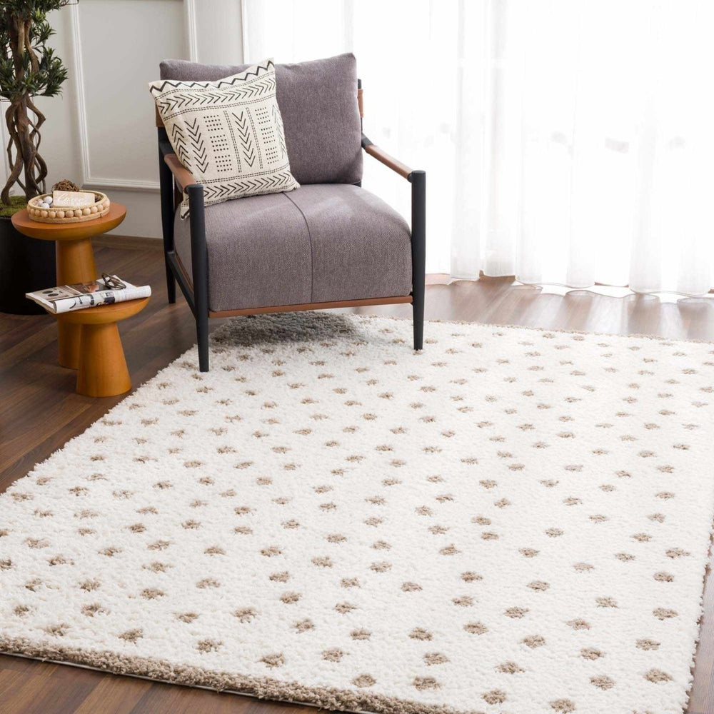 
                      
                        Hauteloom Chaia Dotted Cream & Brown Plush Rug - lily & onyx
                      
                    