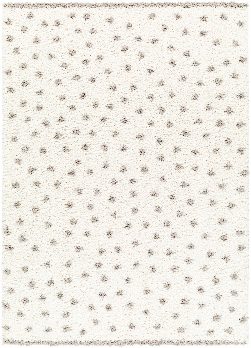 Hauteloom Chaia Dotted Cream & Gray Plush Rug - lily & onyx