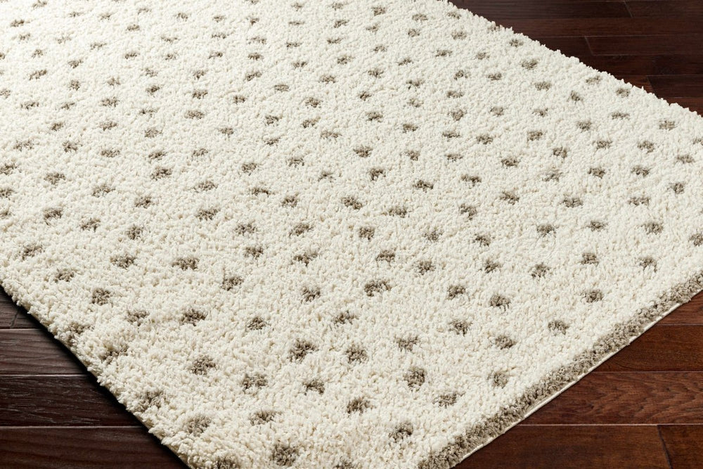 
                      
                        Hauteloom Chaia Dotted Cream & Gray Plush Rug - lily & onyx
                      
                    