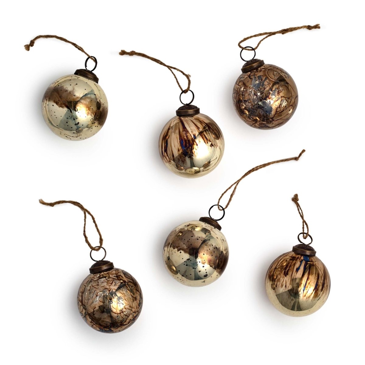 texxture Chamonix™ Glass Ornament, Set Of 6 - lily & onyx