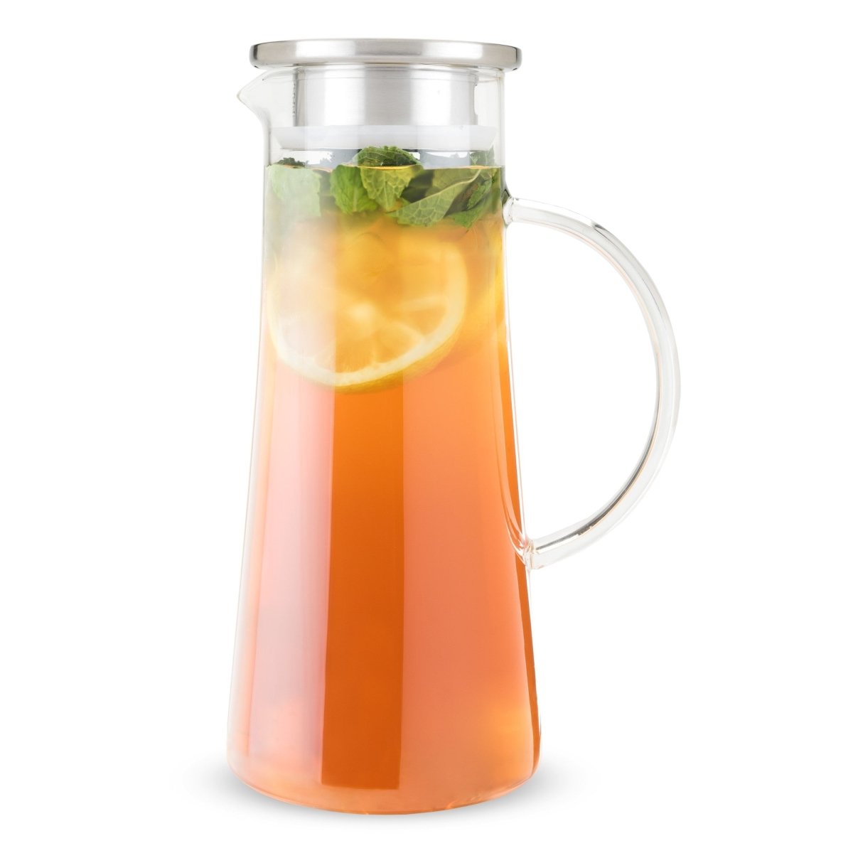 Load image into Gallery viewer, Pinky Up Charlie™ Glass Iced Tea Carafe - lily &amp;amp; onyx
