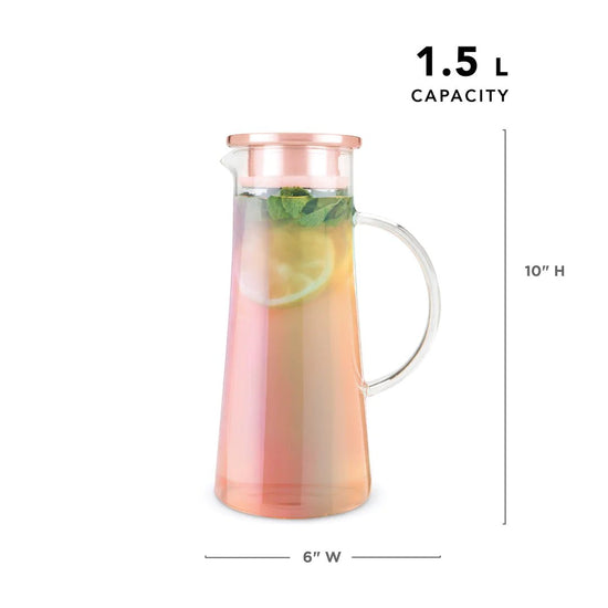Pinky Up Charlie™ Iridescent Glass Iced Tea Carafe - lily & onyx
