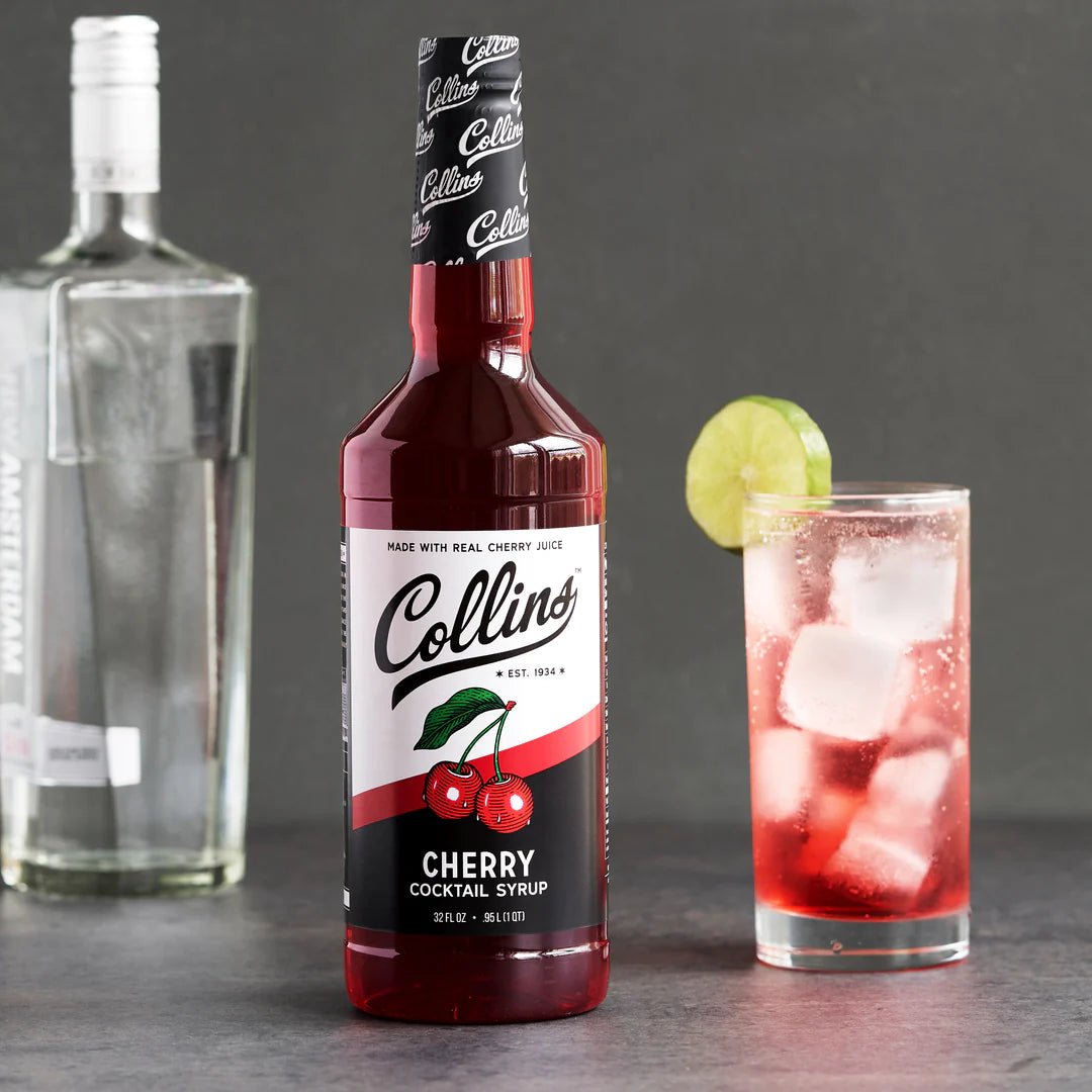 Collins Cherry Cocktail Syrup, 32 Oz - lily & onyx