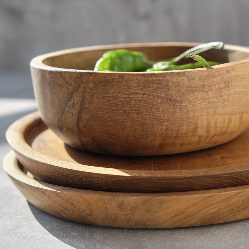 
                      
                        texxture Chiku™ Round Teak Serving Tray - lily & onyx
                      
                    